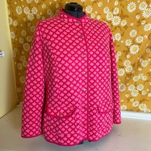 Isaac Mizrahi Live! Pink Button Down Jacket 2x